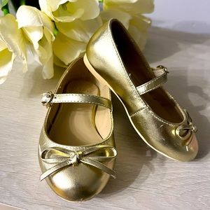 Gold Janie and Jack ballerina shoes